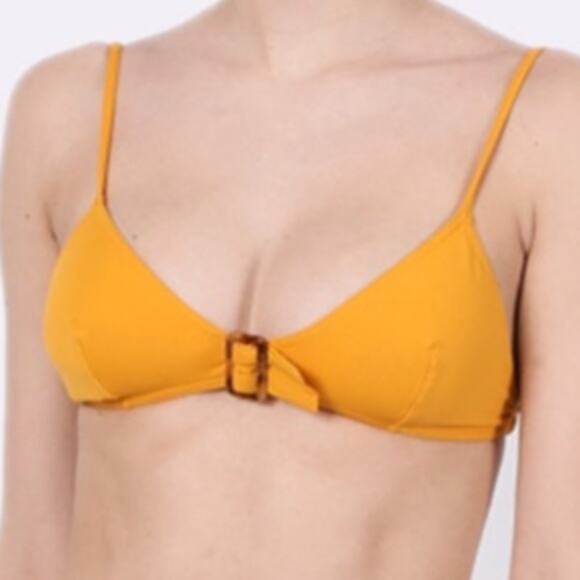 Eres Agent Belt Bikini Top Burnt Yellow Retro Faux Tortoise Shell Buckle US 12 - Picture 1 of 7